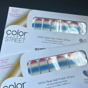 Lot of 2 sets— Color Street Firecracker Pop Nail Strips NWT
